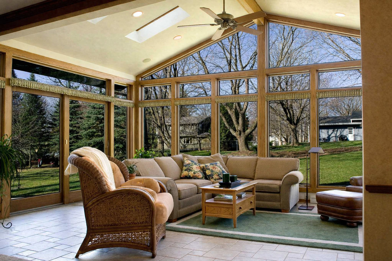 Deck-to-sunroom conversion